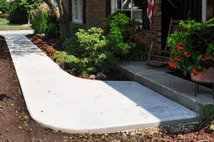 Concrete Sidewalk to House