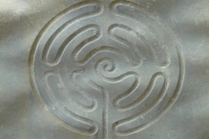 Engraved Circle Maze In Concrete