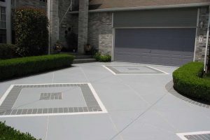 Engraved Concrete Driveway Shades of Gray