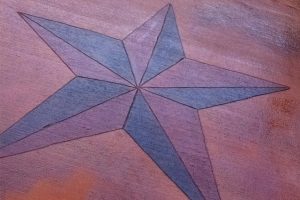Texas star stained into decorative concrete