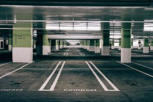 Compact Parking Spots in Parking Garage