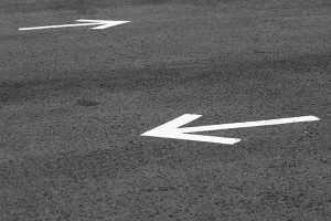 Directional Arrows in Parking Lot